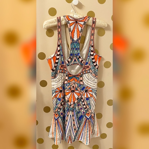 Parker - Beaded Geometric Tunic/Tank Dress - Picture 3 of 8